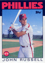 1986 Topps Baseball Cards      392     John Russell
